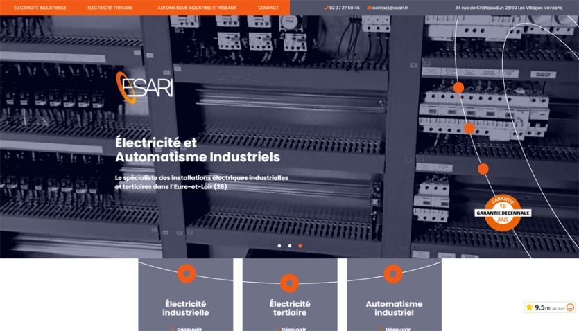Refonte du site internet de la société ESARI à Voves (28)