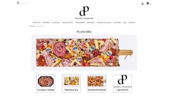 Site E-commerce de vente de planches fromages ou charcuterie en Eure-et-Loir