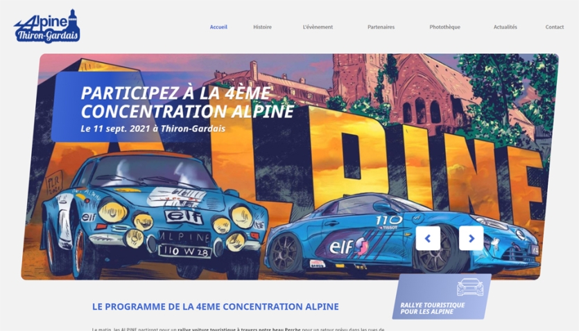 Création du site internet pour Alpine Thiron-Gardais