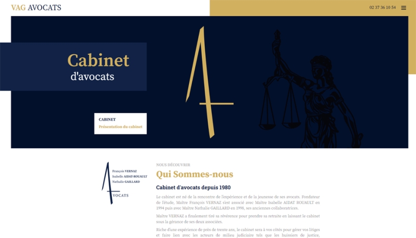 Création site internet pour cabinet Avocats - Chartres