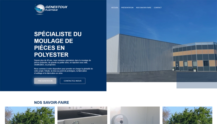 Création du site internet sur-mesure pour l'entreprise Genestoux Plastique (Orléans 45)