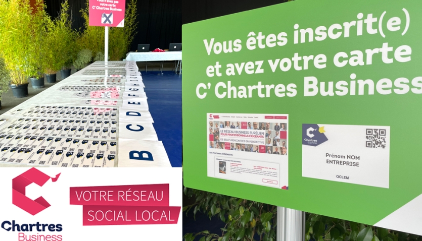 Edition de badges du Boost Contact de C'Chartres Business