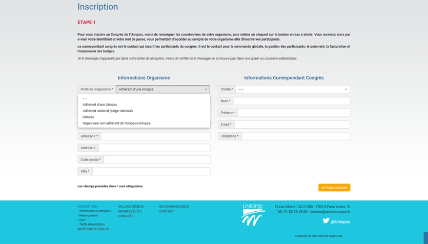 Inscription en ligne au Congrès national UNIOPSS 2018