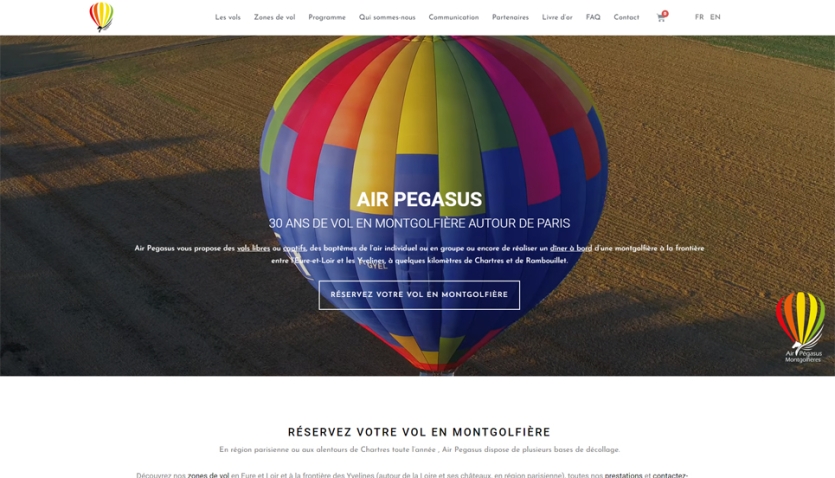 Refonte du site internet Air Pegasus