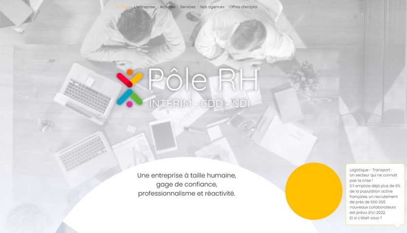 Refonte du site internet de l'agence Pôle RH à Chartres (28)