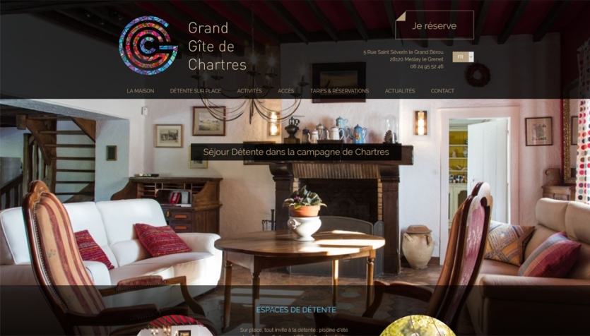 Site internet du Grand Gîte Chartres