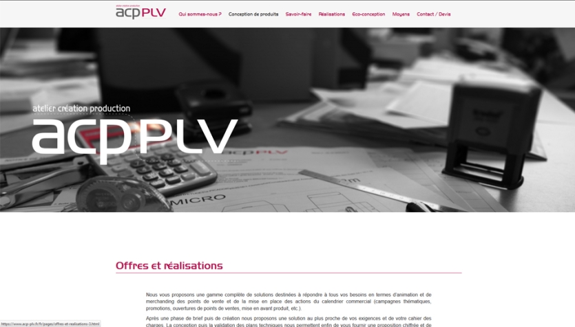 Création site internet ACP PLV